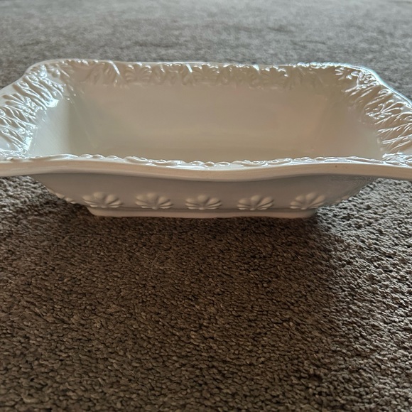 1950’s BIZZIRRI Made Italy Off White Scalloped Ceramic Rectangle Serving Dish x3 - Picture 11 of 11